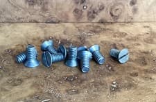 Image of 1/4” BSW X 1/2” Steel Countersunk Slotted Machine Screws X 10.