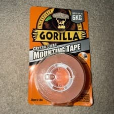 Image of Gorilla CLEAR Heavy Duty Mounting Tape 25.4mm x 1.5m (106)