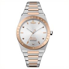 Image of Ladies Vivienne Westwood Charterhouse Silver Dial & Rose Gold Watch VV244SLSR