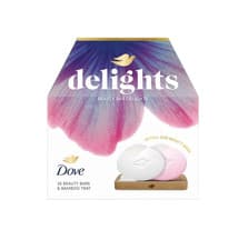 Image of Dove Beauty Bar Delights Gift Set, Original & Pink Soaps with Bamboo Tray