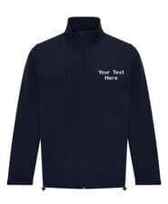 Image of Personalised Embroidered Pro RTX Three-Layer Softshell Text Logo Unisex Jacket