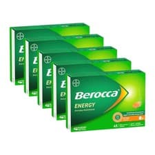 Image of Berocca Energy Effervescent 225 Tabs (5x45) Orange Vitamin B & C Focus Boost