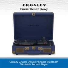 Image of Crosley Cruiser Bluetooth Turntable Record Player Deluxe With Built-In Speakers