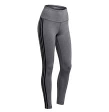 Image of Adidas Womens Leggings 2XS Dark Grey Heather 3 Stripe 7/8 High Rise UK Size 0-2