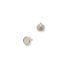 Image of N42 Neodymium Pot Magnet - 12mm dia x 5mm thick x M3 stud - 4kg Pull