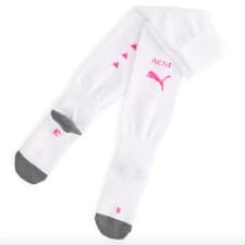 Image of Men's Football Socks White AC Milan Away 2023-2024 Sports Soccer Match Accessory