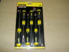Image of Stanley 6 Piece Cushion Grip Screwdriver Set Slot Phillips STA065007 0-65-007