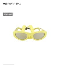Image of DOLCE & GABBANA RARE Sunglasses YELLOW Clear Frame DG 4165 w/case, cloth