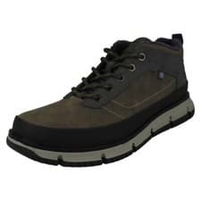 Image of Mens Bugatti '341-AC230-5050' Taupe/Grey Casual Lace Up Boots