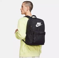 Image of NIKE HERITAGE BACKPACK 25L BLACK/WHITE LAPTOP BAG DC4244 010 _ NEW WITH TAG