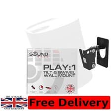 Image of Invisible Design Black Wall Bracket for Sonos Play:1 - Adjustable Mounting
