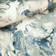 Image of Muriva Elixir Marble Metallic Liquid Shimmer Swirl Wallpaper 166504 Blue