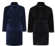 Image of Kam Men’s Velour Dressing Gown – Luxury Soft Feel | Big Sizes 2XL–8XL