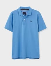 Image of Crew Clothing Classic Pique Polo Shirt - Heritage Sky Blue