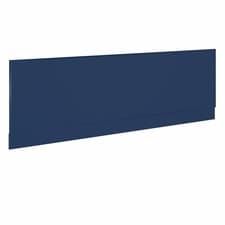 Image of Bathroom High Gloss White Matt Blue Black Front Side End MDF Bath Panel Easy Cut
