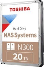 Image of Toshiba N300 20TB NAS HDD 3.5" 7200 RPM SATA 6Gb/s 512MB Cache – 24/7 Enterprise