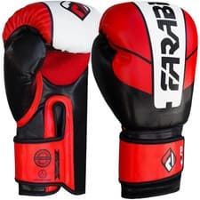 Image of FARABI Leather Boxing Gloves Sparring Training Punchbag MMA Gloves 10 OZ-16 OZ