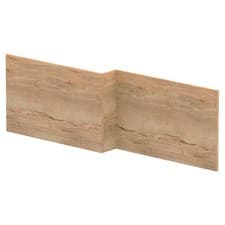 Image of Hudson Reed Juno Autumn Oak Woodgrain 1700mm Square Shower Bath Front Panel - MP