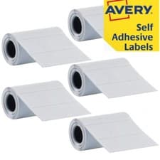 Image of Avery Roll Address Labels Self Adhesive AL01 76 x 37 mm White 5 Boxes of 250