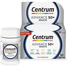 Image of Centrum Advance 50+ Multivitamin, including vitamin D, C, Zinc 30 Tablets