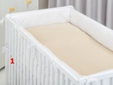 Image of 2 pc cot bed bedding set nursery baby 100% cotton covers GREY PINK YELLOW BLUE