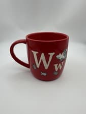 Image of Cath Kidston Red Alphabet Mug W For Walrus Dishwasher & Microwave Safe VGC