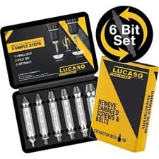 Image of 6 Pack Damaged Screw Extractor Remover for Stripped Head Screws Nuts Bolts