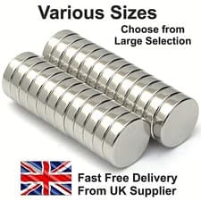 Image of Strong Magnets - Neodymium Magnet - Various Size 2-40mm VERY POWERFUL disc round
