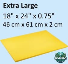 Image of High Density Chopping Cutting Board | X Large 18"x 24"x 0.75" | Yellow HDPE