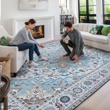 Image of Vamcheer Traditional Area Rug for Living Room Large Vintage Washable 160x230cm