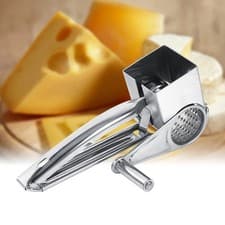 Image of Multifunctional Stainless Steel Rotary Cheese Grater Kitchen Slice Shred Tool