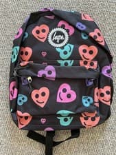Image of New With Tags Hype Black/multicoloured heart Backpack