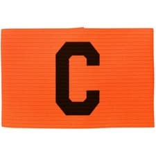 Image of Adult Captains Armband - FLUO ORANGE - Football Rugby Sports Arm Bands Big C