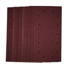 Image of Draper 1/2 Sanding Sheets with Hook and Loop, 115 x 230mm, 40 Grit (Pack of 10)