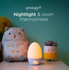 Image of Tommee Tippee Groegg2 Nursery Thermometer Colour Changing Digital Display Domed