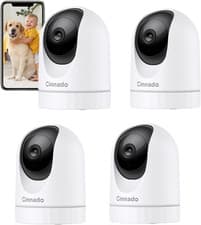 Image of 4x  Cinnado 2K Indoor Security Camera, Indoor Camera, 360° Home Security Cameras