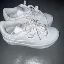 Image of PUMA Jade White Children’s Trainers Size 10