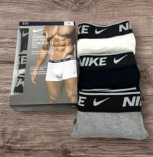 Image of Nike Men's Boxer Underwear Pack of 3 Black White Grey