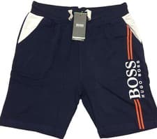 Image of HUGO BOSS BRAND NEW TERY SOFT COTTON SWEAT SHORTS