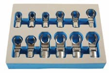 Image of Flexible Crows Foot Wrench Set 3/8"D 12pc | 7165 Laser New