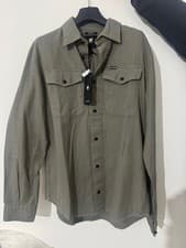 Image of G Star Raw Grey Slim Fit Long Sleeve Shirt Men