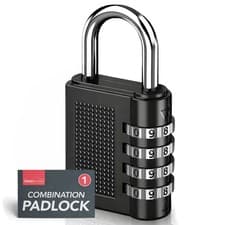 Image of 4 Digit Combination Padlock Heavy Duty Waterproof Outdoor Gym Locker Luggage