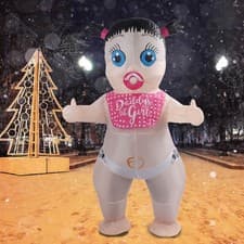 Image of .Inflatable Boo Boo Baby Costume Girl Baby Inflatable Costume Blow Up Adult