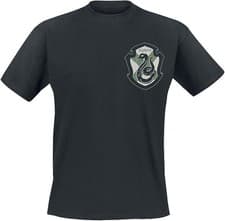 Image of Harry Potter Slytherin House Mens Black T Shirt Harry Potter Tee Back Print