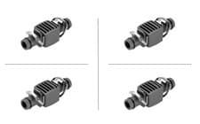 Image of Gardena MICRO DRIP Connector 1/2 (13mm) Pack of 4 (8356-20) Loose