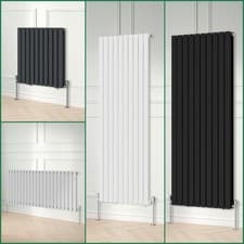 Image of Designer Flat Panel Oval Column Horizontal Vertical Central Heating Radiator UK