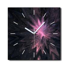 Image of Canvas Clock Wall Art Digital cosmic abstract pattern Modern style Art 30x30