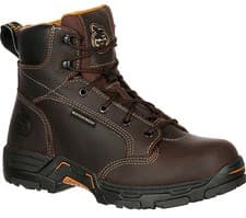 Image of Georgia Men Diamond 400G Waterproof 6" Boots Dark Brown GB00090 Choose Sizes NIB