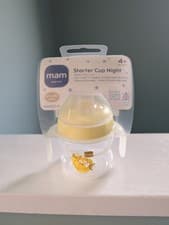 Image of MAM Starter Cup & Glow with Handles Yellow 150ml