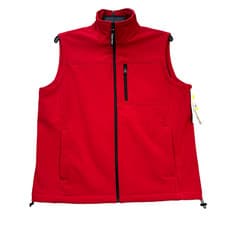 Image of Calvin Klein Men’s Softshell Zip Vest Red Size M $125 Lightweight Outdoor NWT
